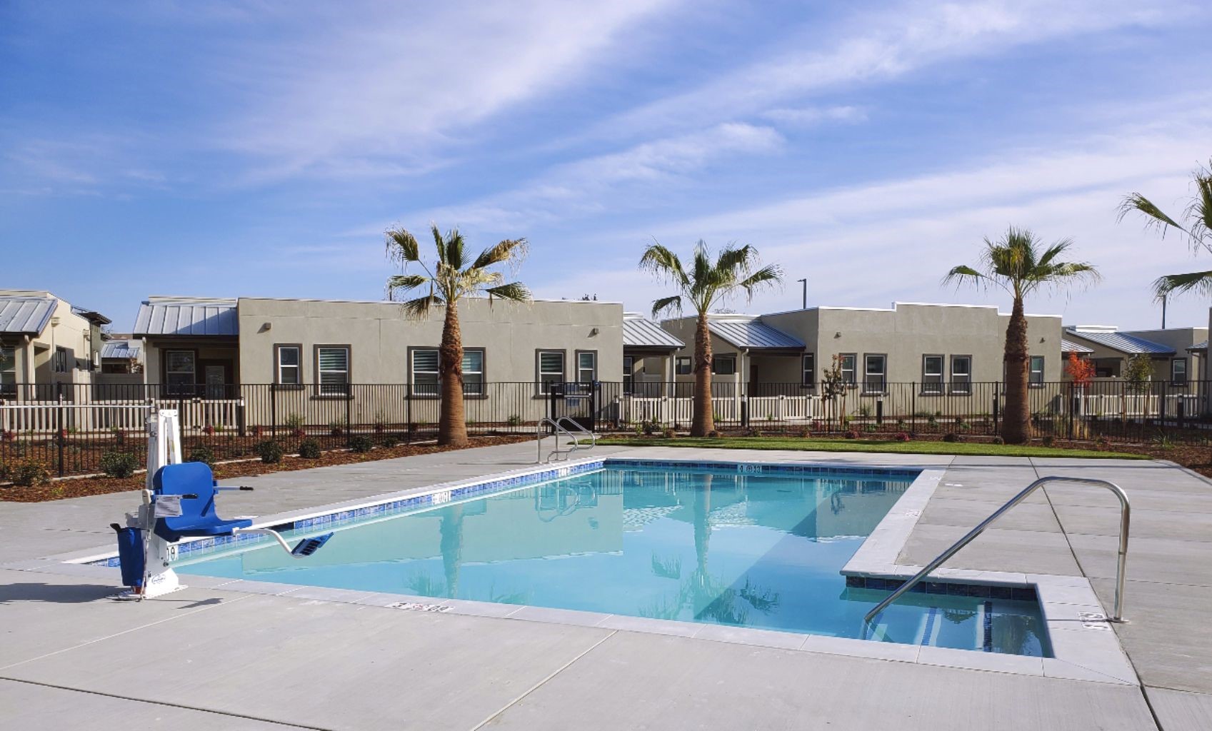 Commercial pool built by Cookie Cutter Pools for a senior living facility